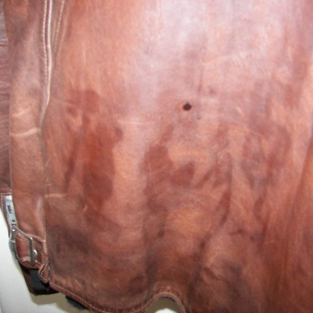Vintage Golden Goose Giusso distressed caffe leather bomber jacket with tags - Picture 14 of 16